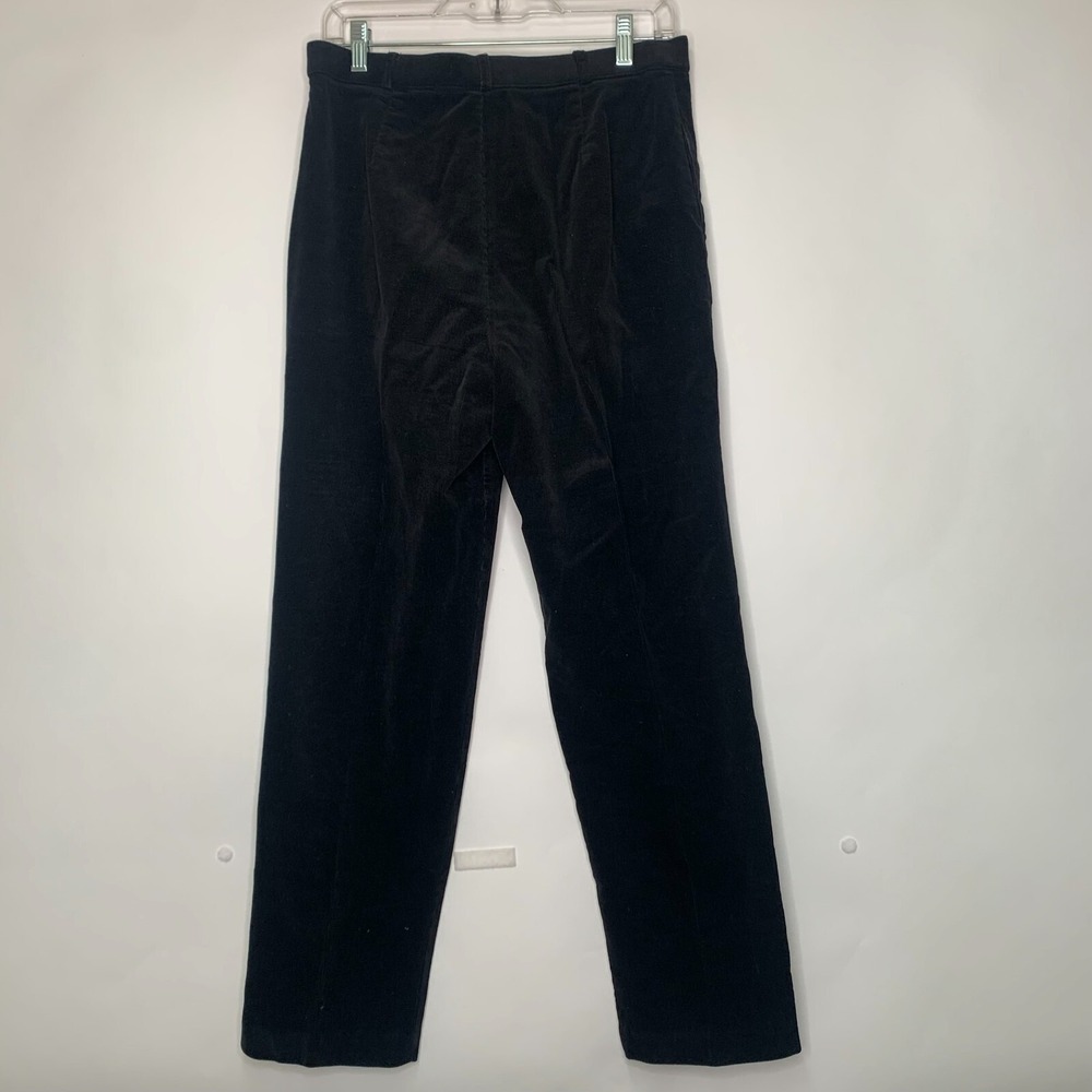 VTG Jara Corduroy Pants Black Straight Leg Cotton Blend Womens Size 10 Made USA